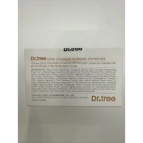 Dr Tree Loose Skin Gold Collagen Hydrogel Eye Patches 60 Pads New In Box 10/27 - Picture 4 of 4